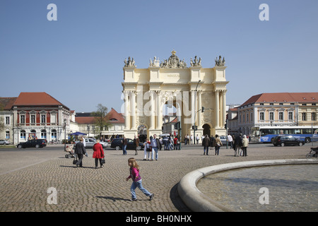 La porte de Brandebourg de Potsdam Platz Place Luisenplatz Luisen Banque D'Images