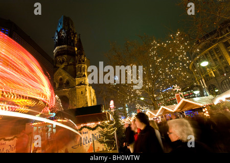 Marché de Noël du Ku'damm, Breitscheidplatz, Berlin, Allemagne Banque D'Images