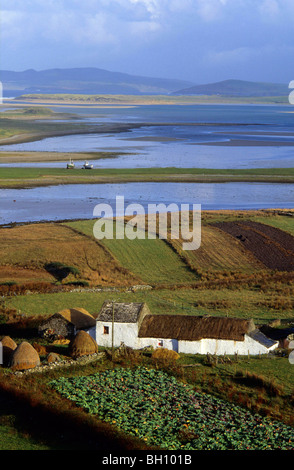 L'Europe, Grande-Bretagne, Irlande, dans le comté de Donegal, cottage dans Gortahork Banque D'Images