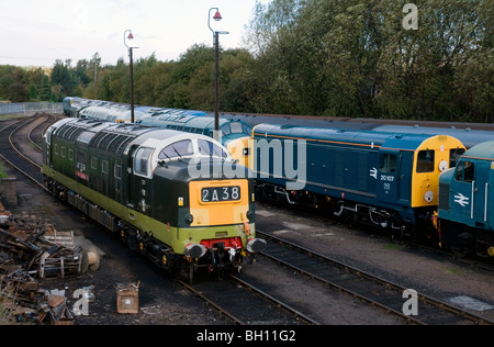 Barrow hill roundhouse de cour locomotive,chesterfield, England, UK Banque D'Images