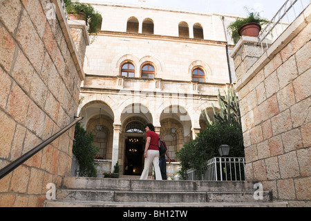 Israël, Jérusalem Vieille Ville, l'entrée à l'Hospice autrichien de la Sainte Famille Banque D'Images