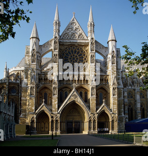 Façade nord de l'abbaye de Westminster Londres Angleterre Banque D'Images