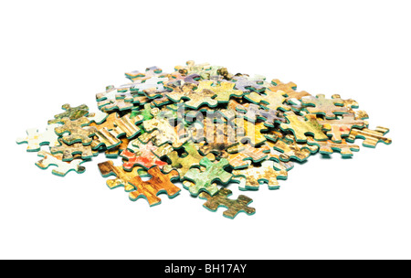 Pile de pièces de puzzle Banque D'Images