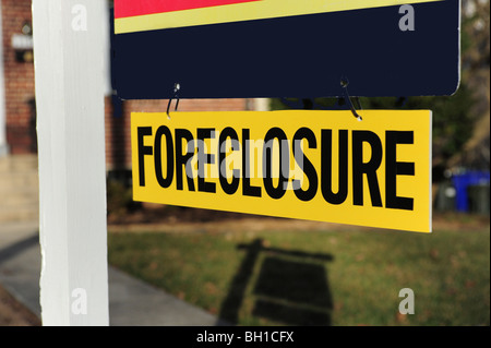 Économie, immobilier, forclusion Accueil USA Maryland faillite Banque D'Images