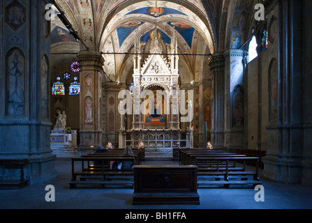 Italie,Toscane,Florence,l'intérieur de l'église Orsanmichele Banque D'Images