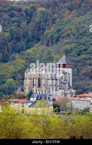 Ancienne Cathédrale Notre Dame à St Bertrand de Comminges, le Chemin de Saint-Jacques de Compostelle, Chemins de Saint-Jacques, Chemin du Piémont Py Banque D'Images