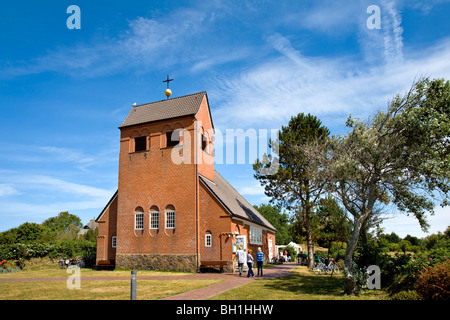 Chapelle frisonne, Wenningstedt, l'île de Sylt, Schleswig-Holstein, Allemagne Banque D'Images