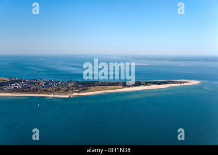 Vue aérienne de Hoernum Odde, l'île de Sylt, au nord de l'archipel Frison, Schleswig-Holstein, Allemagne Banque D'Images