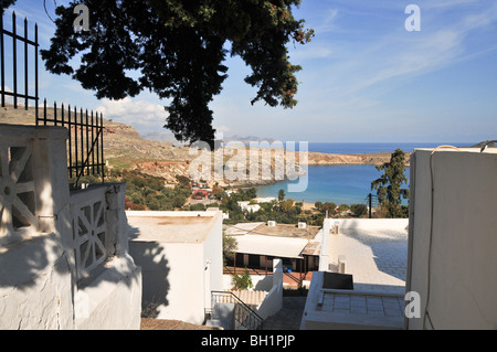 La Grèce, Rhodes, Kalithea bay Banque D'Images