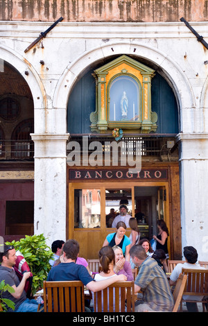 Restaurant Banco Giro, Venise, Vénétie, Italie Banque D'Images