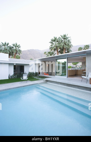 Duplex piscine, Palm Springs Banque D'Images