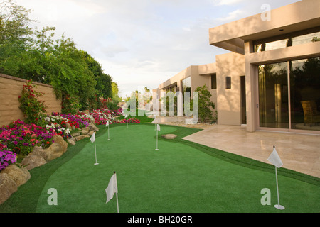 Mini-golf à Palm Springs garden Banque D'Images