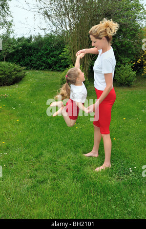 Mère et fille - formation Banque D'Images