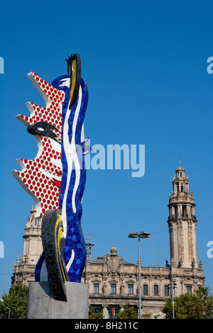 Barcelone - El Cap de Barcelone ou à la tête de Barcelone (Roy Lichtenstein, 1992) Banque D'Images