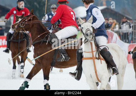 Snow polo, kitzbuhel, Autriche Banque D'Images