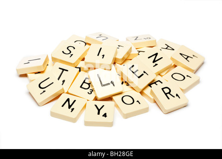 Tuiles de Scrabble Banque D'Images