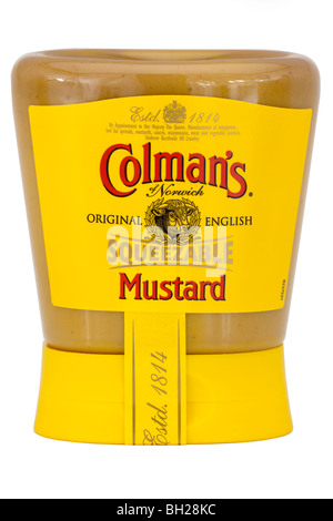 Conteneur de pressables Anglais Colmans mustard Banque D'Images