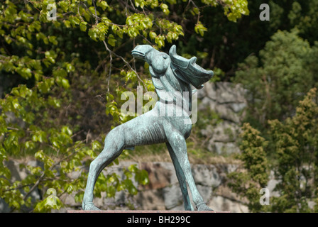 Sculpture d'un élan par carl milles dans millesgareden Banque D'Images