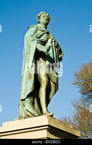 Statue du Roi George IV au Royal Pavilion - Brighton, Sussex Banque D'Images