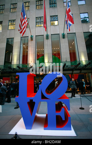 L'amour est une sculpture de l'artiste américain Robert Indiana Banque D'Images