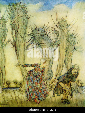 M. et Mme de vinaigre. Le livre de contes anglais racontée par F.A. Acier avec illustrations par Arthur Rackham, publié 1927. Banque D'Images