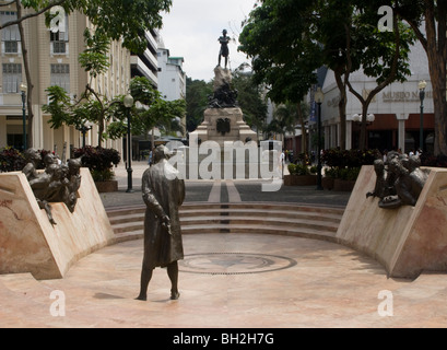 L'Équateur. La ville de Guayaquil. Monument à l'indépendance de Quito. Banque D'Images