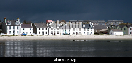 Ciel noir,port ellen, Islay, Ecosse Banque D'Images