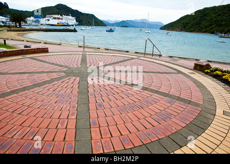 Picton Harbour (Picton, Waitohi) Île du Sud, Nouvelle-Zélande Banque D'Images