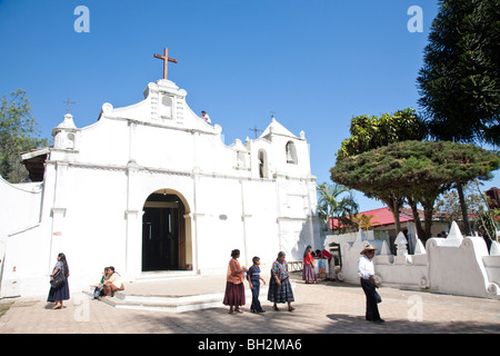 La chapelle d'El Calvario, Coban, Alta Verapaz, Guatemala. Banque D'Images