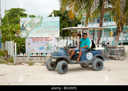 Caye Caulker, Belize Cayes du Nord,. Banque D'Images