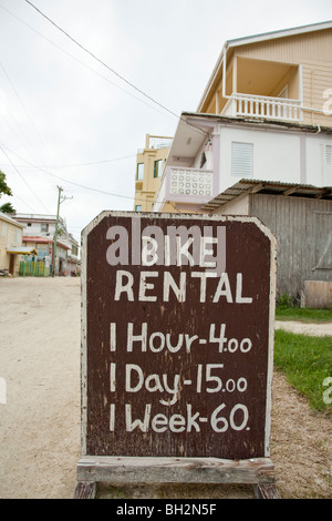 Caye Caulker, Belize Cayes du Nord,. Banque D'Images