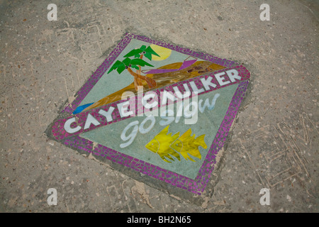 Caye Caulker, Belize Cayes du Nord,. Banque D'Images