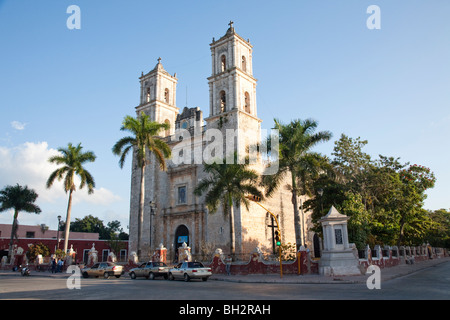 La Cathédrale de San Gervasio, Valladolid, Yucatan, Mexique Banque D'Images