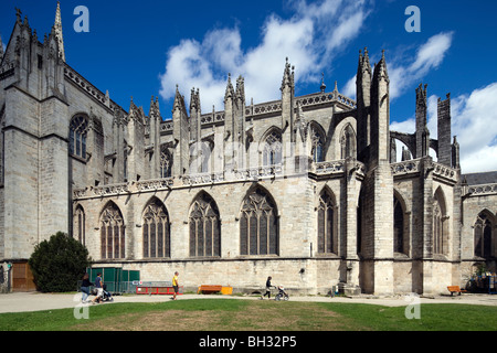 Cathédrale Saint-Corentin, ville de Quimper, département du Finistère, région Bretagne, France Banque D'Images