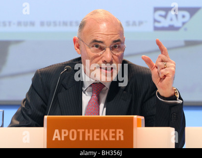 Léo Apotheker, CEO de SAP AG, Francfort, Allemagne. Banque D'Images