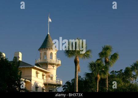 Géorgie - l'Jekyll Island Club Hotel sur Jekyll Island, près de la ville de Brunswick. Banque D'Images