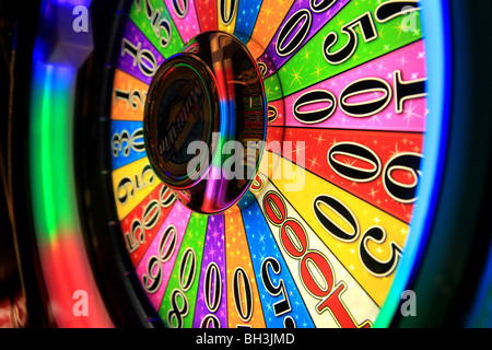 Gros plan d'une roue de roulette Banque D'Images