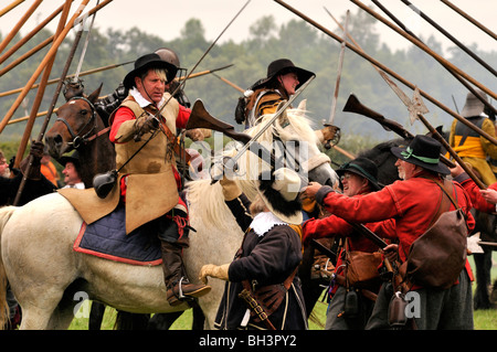 Reconstitution historique de la guerre civile anglaise Banque D'Images