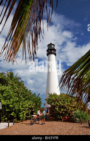 Le phare de Cape Florida Parc national Bill Baggs et zone de loisirs, Key Biscayne, Floride Banque D'Images