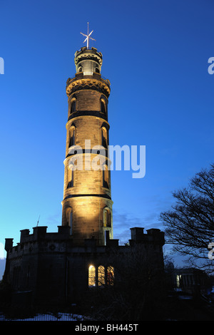 Le Monument Nelson, Calton Hill, Édimbourg, Écosse, Royaume-Uni Banque D'Images