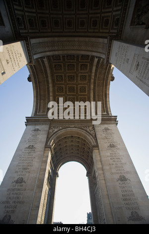 Un portrait de l'Arc de Triomphe de l'Etoile. Banque D'Images