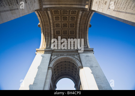 Un portrait de l'Arc de Triomphe de l'Etoile. Banque D'Images