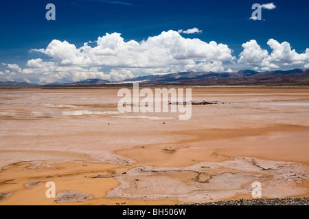 Salinas Grande, la Route 52, Province de Jujuy, Argentine Banque D'Images