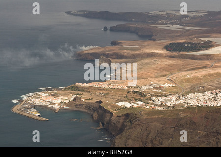 Vue vers Los Cristianos de Roque Faneque. Banque D'Images