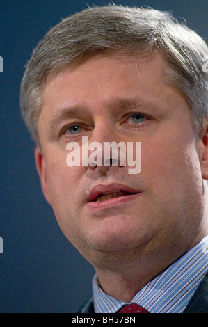 Stephen Harper, Premier Ministre du Canada Photo par Julio Etchart Banque D'Images