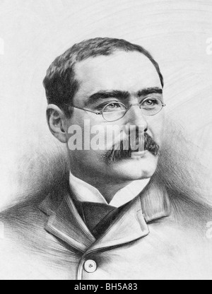 Portrait c1899 de Rudyard Kipling (1865 - 1936) - l'auteur et poète britannique dont le travail inclus le livre de la jungle. Banque D'Images