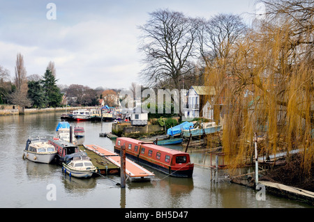 River Thames et Eel Pie Island Twickenham, West London Angleterre Banque D'Images