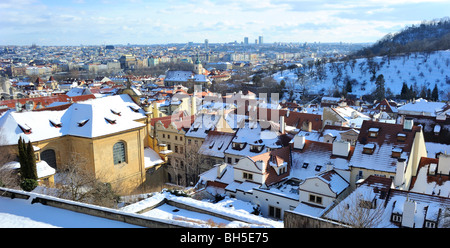 Petite ville, Mala Strana, vue du château de Prague République Tchèque Banque D'Images