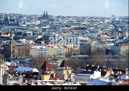 Petite ville, Mala Strana, vue du château de Prague République Tchèque Banque D'Images