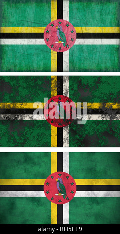 Grande Image du drapeau de la Dominique Banque D'Images